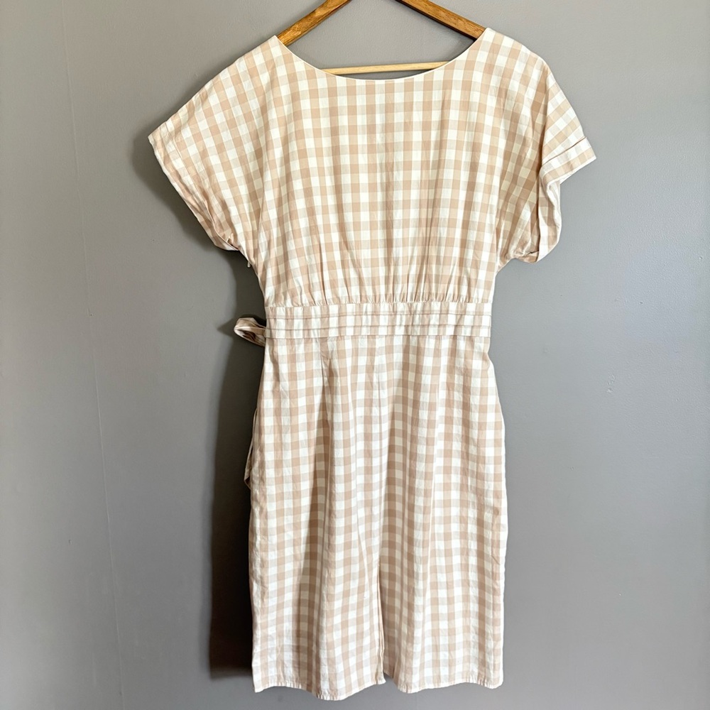 Anthrooplogie HD in Paris Ribboned Poplin Ginham Dress Size 10 - Picture 3 of 10